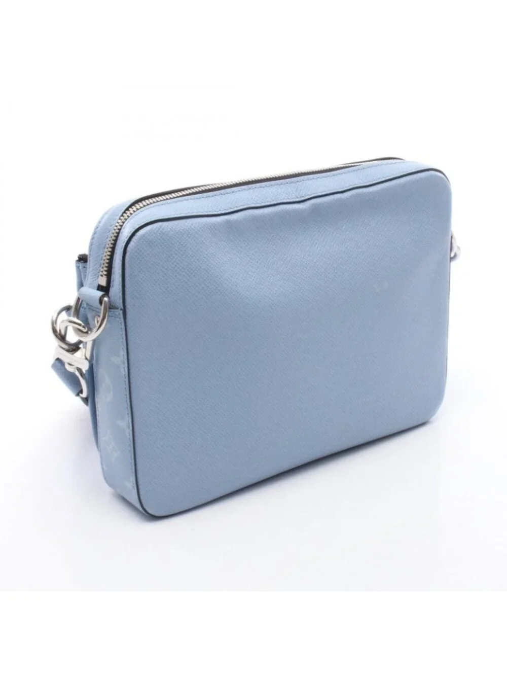 Louis Vuitton Shoulder Bag Trio Messenger Taigarama Sky Blue Canvas Leather